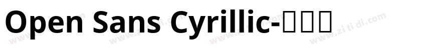Open Sans Cyrillic字体转换